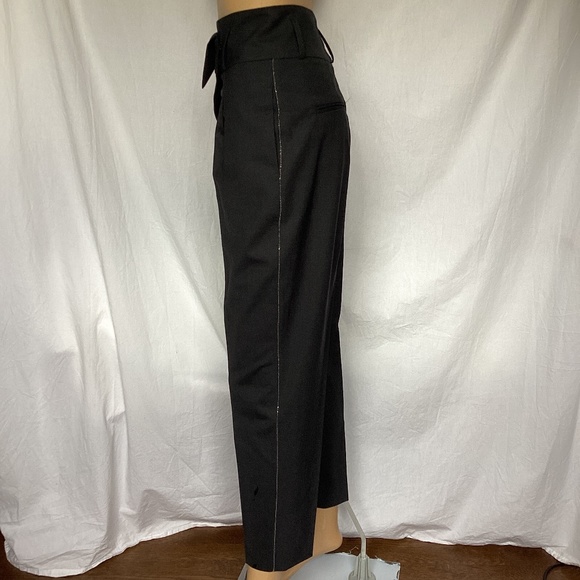 Peserico Italian Charcoal Aysmmetric zipper Dress Pants 40 / 6 - Picture 3 of 8